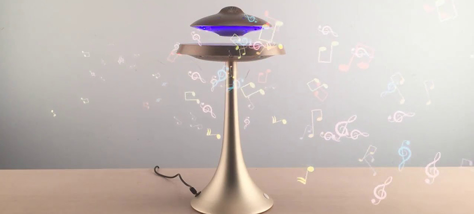 Bocinas portátiles y bluetooth levitación